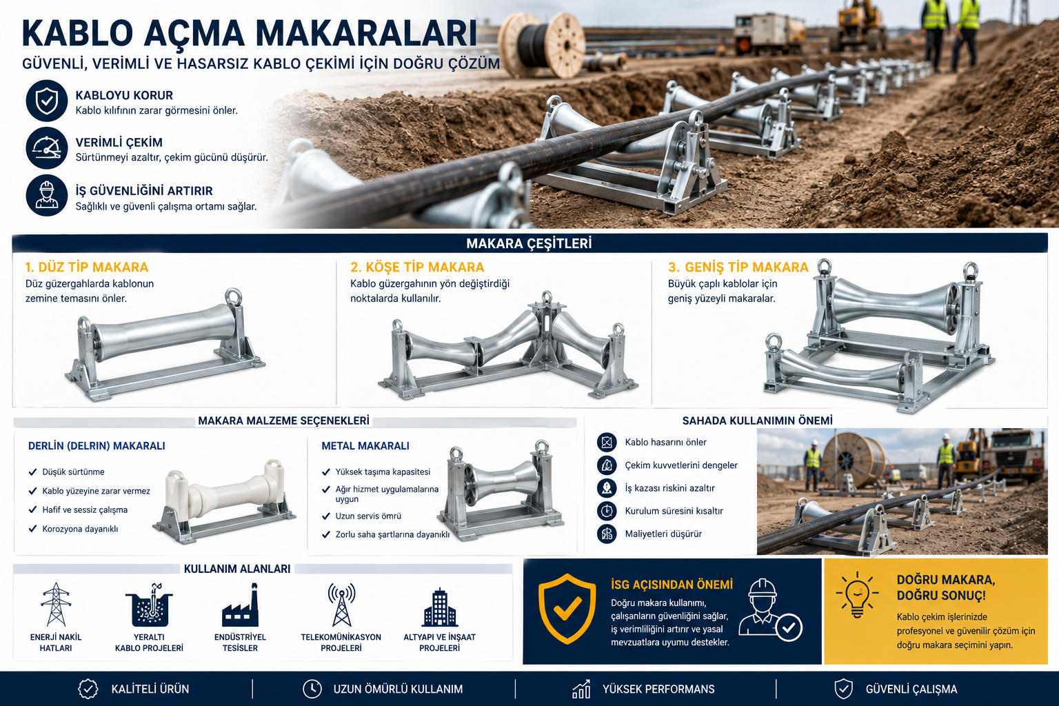 Kablo Açma Makaraları